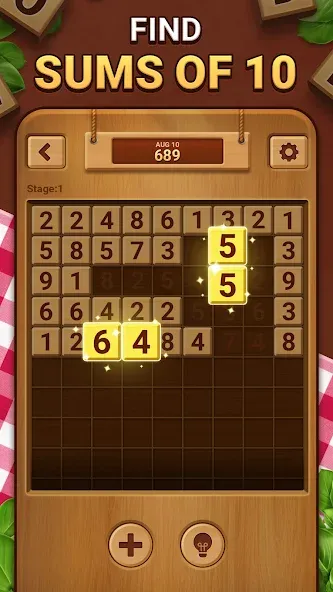 Скачать Woodber - Classic Number Game (Мод: Без рекламы) на Андроид — скриншот 2