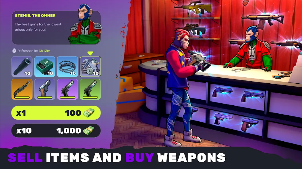 Скачать Epic Apes: MMO Survival MOD APK — Много денег — скриншот 4