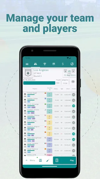 Скачать Superkickoff - Soccer manager с модом — Много денег — скриншот 3