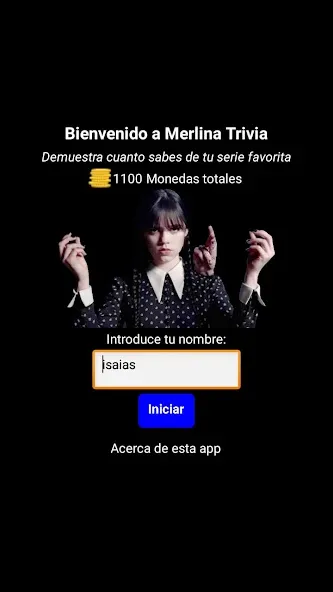 Merlina Trivia en Español MOD APK — Все ответы открыты и без рекламы — скриншот 1 Merlina Trivia en Español MOD APK — Все ответы открыты и без рекламы — скриншот 1