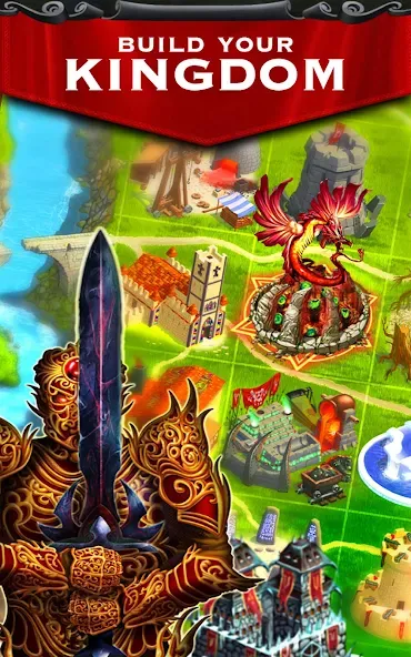 Взлом Kingdoms at War: Hardcore PVP — Много денег и бессмертие — скриншот 1