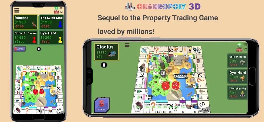 Скачать Quadropoly - Monopolist Tycoon — Модификация Много денег — скриншот 1