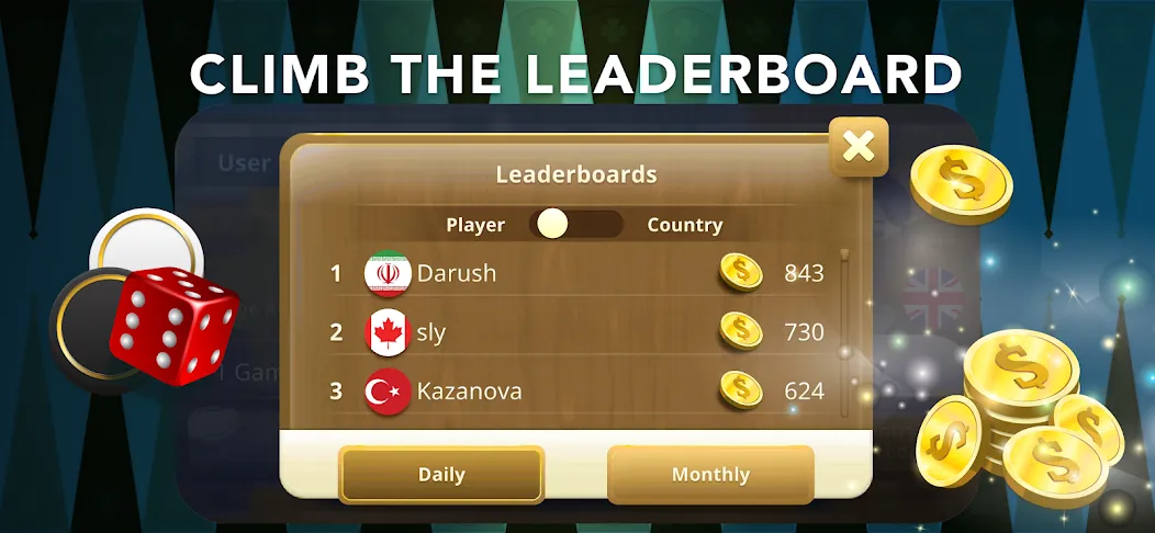 Backgammon Classic + Online MOD APK — Все премиум темы разблокированы — скриншот 5