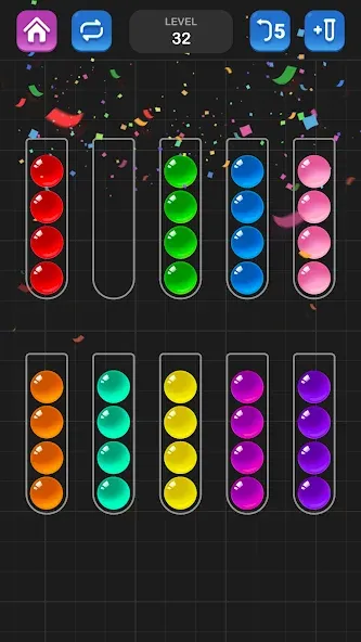 Скачать взломанную Ball Sort Puzzle - Color Game — Все уровни разблокированы — скриншот 5