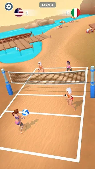 Скачать Beach Volleyball Game на Android — Много денег — скриншот 2