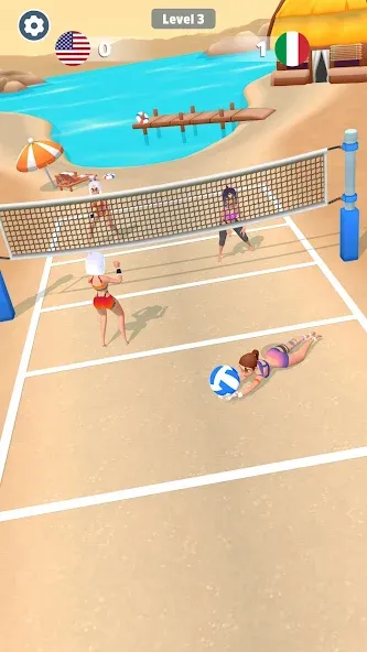 Скачать Beach Volleyball Game на Android — Много денег — скриншот 3