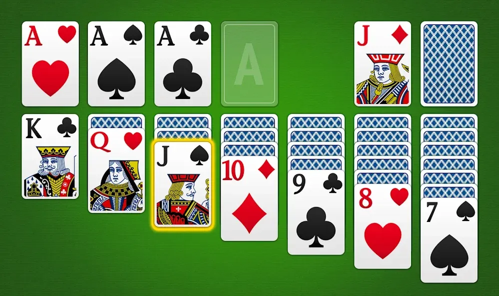 Solitaire - Classic Card Games MOD APK на Android — Все стили карточной колоды открыты — скриншот 1