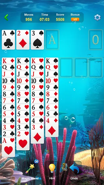 Solitaire - Classic Card Games MOD APK на Android — Все стили карточной колоды открыты — скриншот 2