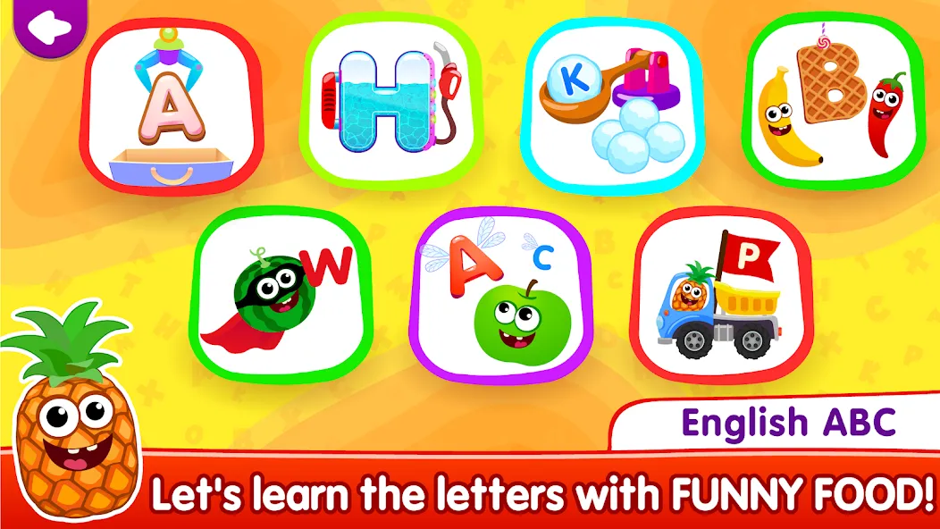 ABC kids! Alphabet learning! MOD — Все открыто на Андроид — скриншот 1