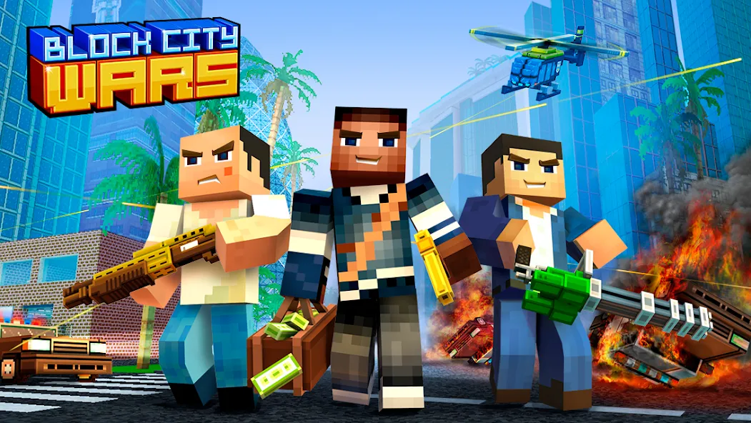 Block City Wars: Pixel Shooter — Много денег и патронов — скриншот 1