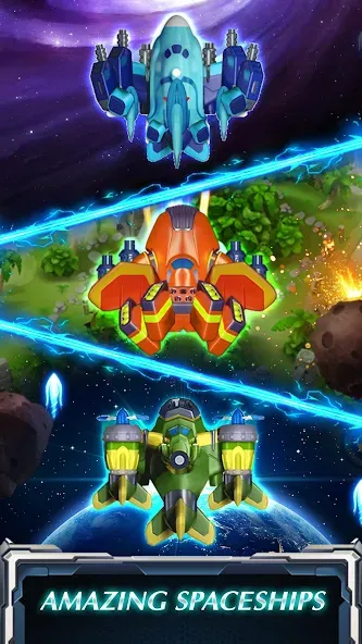Скачать Skyforce Invaders — Модификация Много денег — скриншот 3