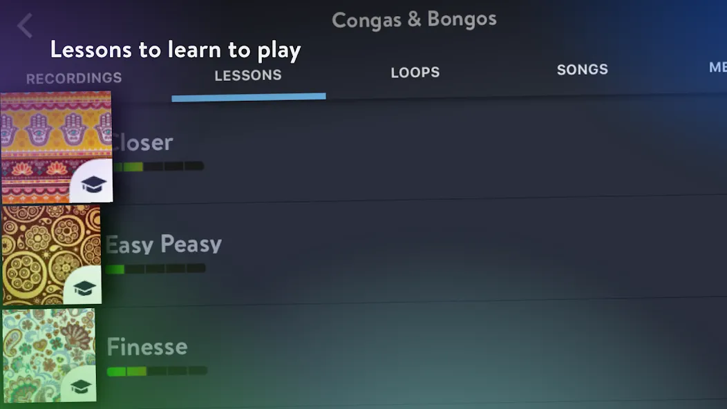 Congas & Bongos: percussion MOD APK на Android — Все инструменты разблокированы — скриншот 4 Congas & Bongos: percussion MOD APK на Android — Все инструменты разблокированы — скриншот 4