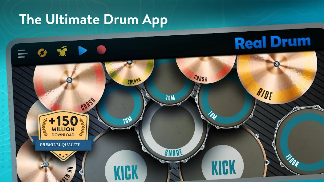 Real Drum: electronic drums Mod APK Все наборы ударных разблокированы — Скачать на Андроид — скриншот 1