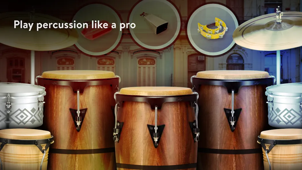 Скачать взлом Real Percussion: instruments на Андроид — Все инструменты разблокированы — скриншот 1