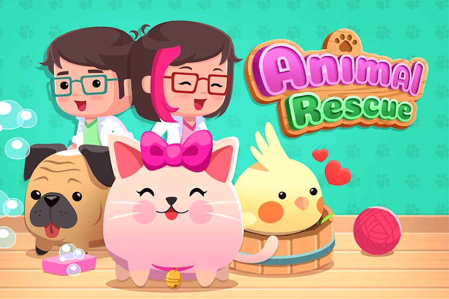 Animal Rescue: Pet Shop Story Mod APK Много денег и алмазов — Скачать на Андроид — скриншот 1