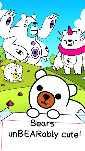 Взломанная Bear Evolution: Idle Clicker на Андроид — Много денег и кристаллов — скриншот 1