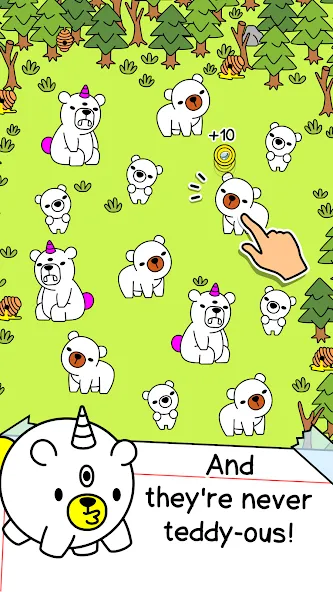 Взломанная Bear Evolution: Idle Clicker на Андроид — Много денег и кристаллов — скриншот 2