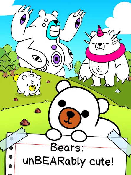 Взломанная Bear Evolution: Idle Clicker на Андроид — Много денег и кристаллов — скриншот 5