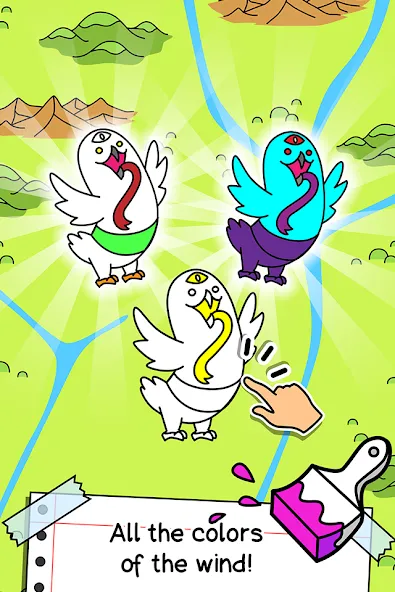 Скачать Birds Evolution: Merge Game — Много денег — скриншот 3