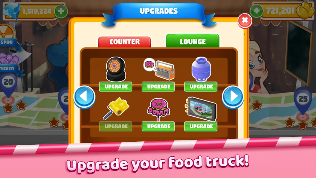 Скачать Boston Donut Truck: Food Game с модом — Много денег — скриншот 3 Скачать Boston Donut Truck: Food Game с модом — Много денег — скриншот 3