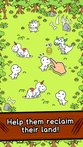 Скачать Dino Evolution: Dinosaur Game на Андроид — Много денег — скриншот 2