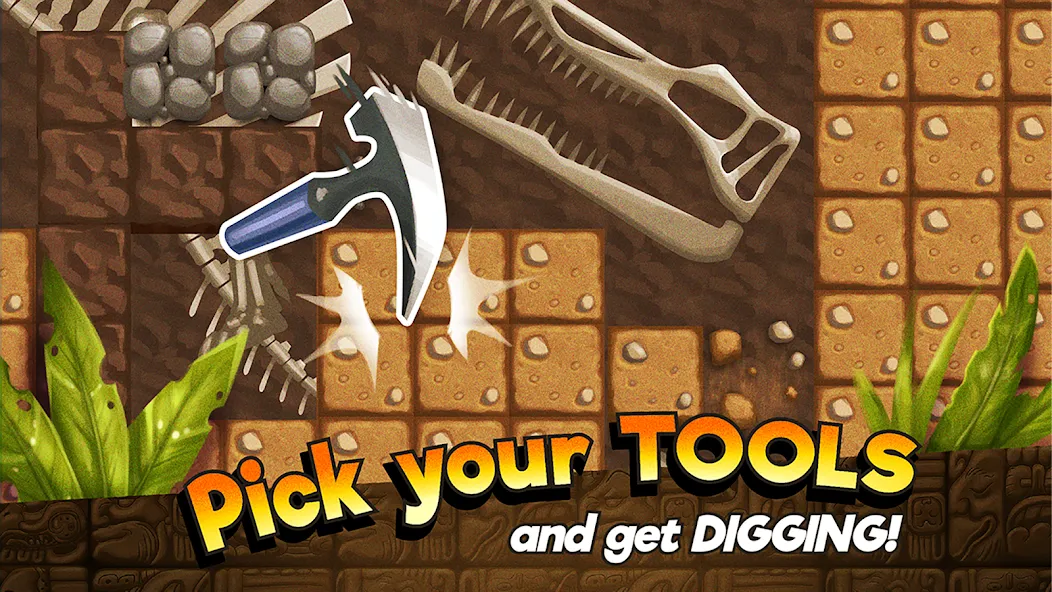 Скачать взломанную Dino Quest: Dig Dinosaur Game — Много денег и без рекламы — скриншот 2