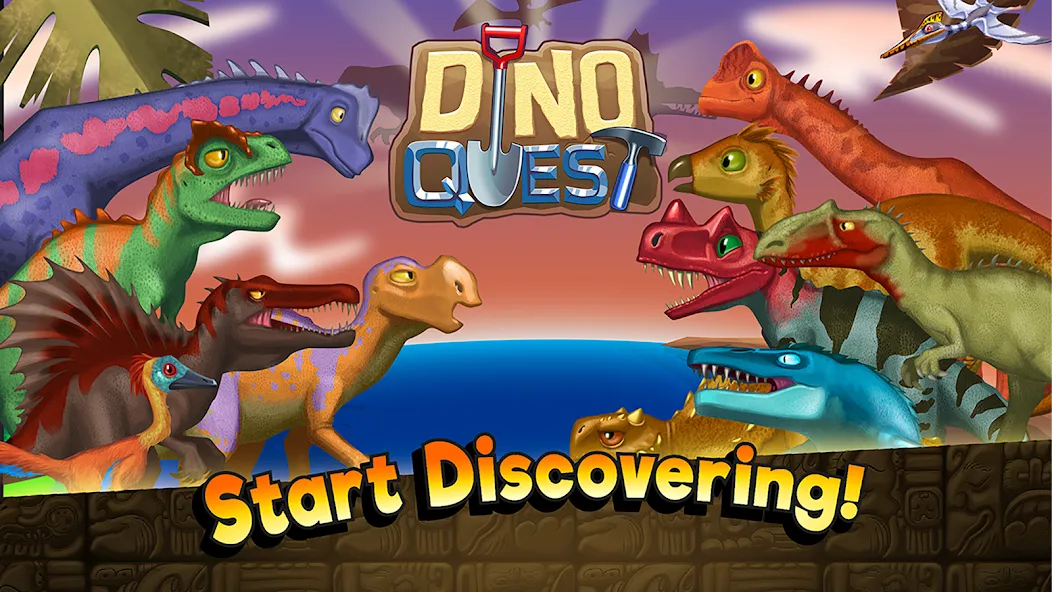 Скачать взломанную Dino Quest: Dig Dinosaur Game — Много денег и без рекламы — скриншот 5