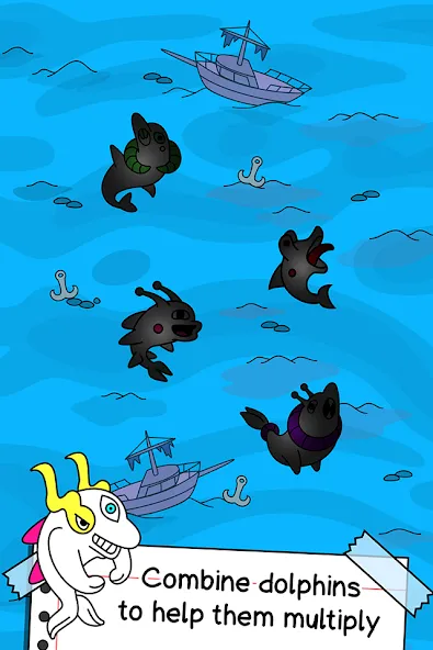 Скачать Dolphin Evolution: Idle Mutant на Android — Много денег и кристаллов — скриншот 3 Скачать Dolphin Evolution: Idle Mutant на Android — Много денег и кристаллов — скриншот 3