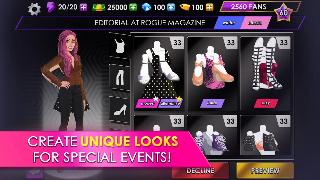 Скачать Fashion Fever: Dress Up Game — Модификация Много денег и кристаллов — скриншот 2