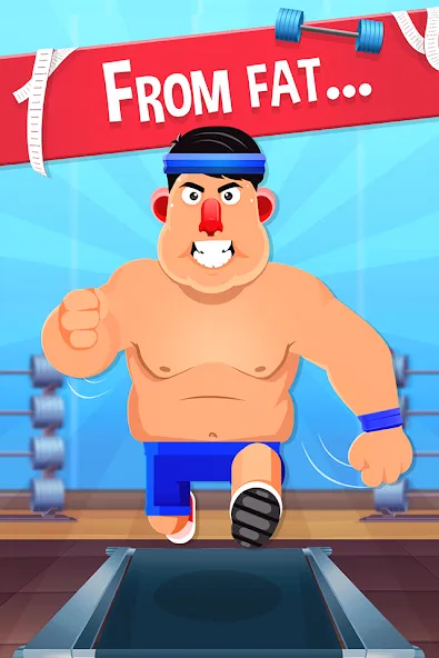 Fat No More: Sports Gym Game! — Мод: Много денег — скриншот 1