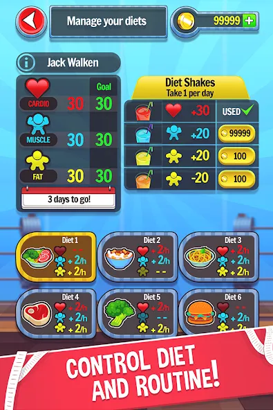 Fat No More: Sports Gym Game! — Мод: Много денег — скриншот 3