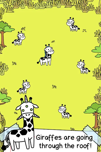 Скачать Giraffe Evolution: Idle Game на телефон — Много денег — скриншот 2