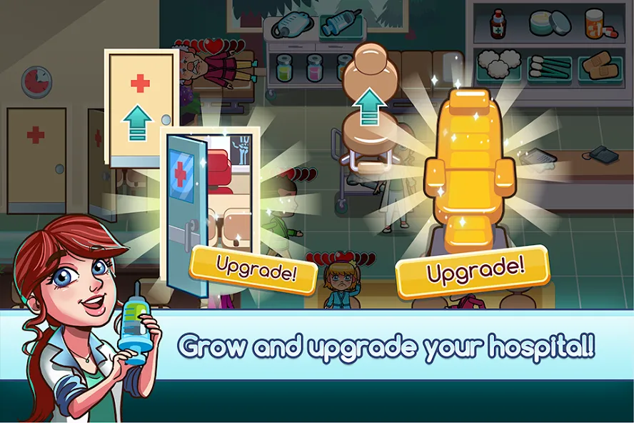 Hospital Dash Tycoon Simulator на Андроид — Мод Много денег и золота — скриншот 4