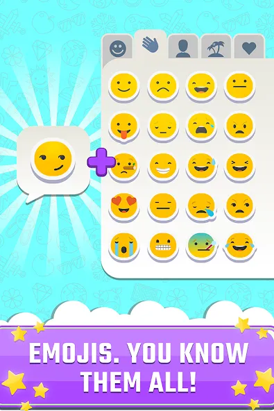 Match The Emoji: Combine All — Мод: Бесконечные подсказки — скриншот 1
