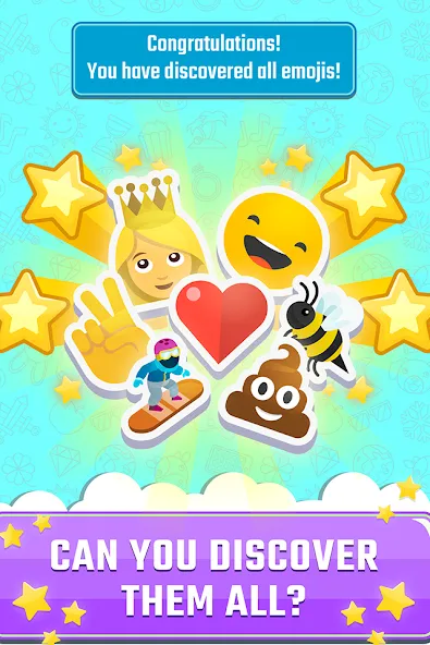 Match The Emoji: Combine All — Мод: Бесконечные подсказки — скриншот 4