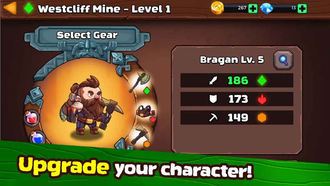 Mine Quest 2: RPG Mining Game MOD — Много денег на Андроид — скриншот 3
