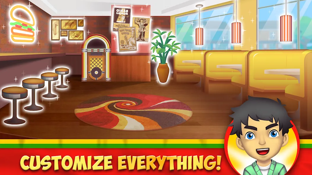 Скачать My Burger Shop 2: Food Game (Мод: Много денег) на Андроид — скриншот 2