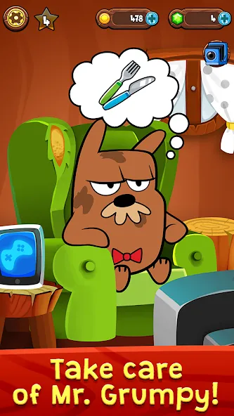 My Grumpy: Funny Virtual Pet MOD — Много денег и без рекламы на Андроид — скриншот 1