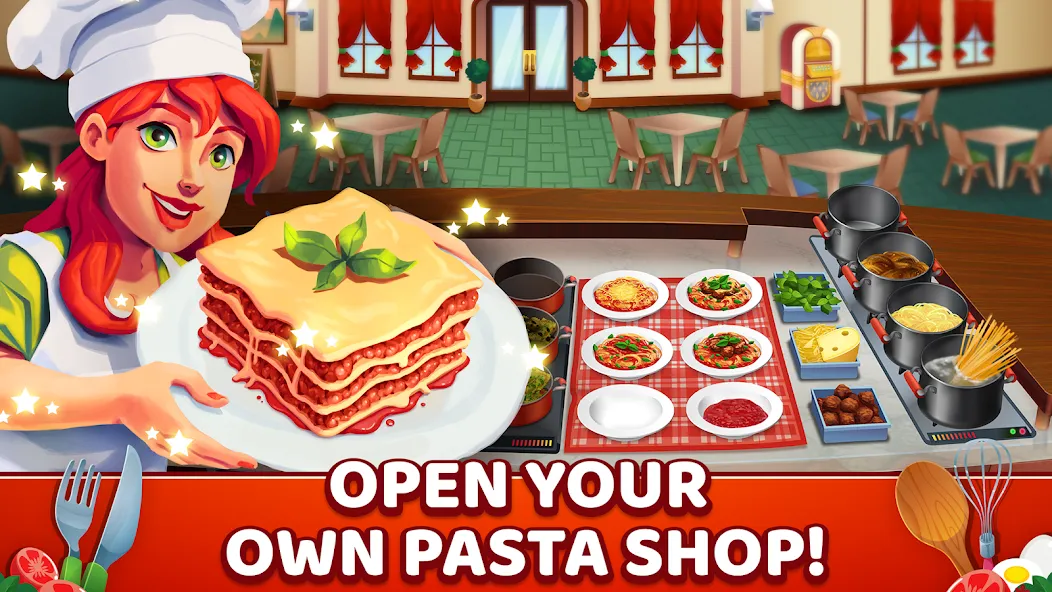 Скачать взлом My Pasta Shop: Cooking Game на Андроид — Много денег — скриншот 1 Скачать взлом My Pasta Shop: Cooking Game на Андроид — Много денег — скриншот 1