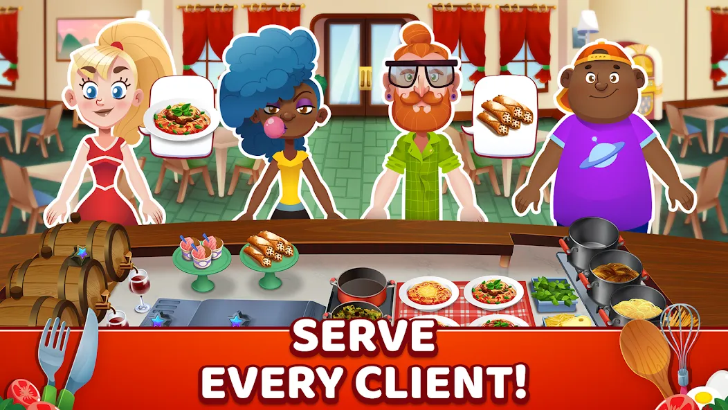 Скачать взлом My Pasta Shop: Cooking Game на Андроид — Много денег — скриншот 2 Скачать взлом My Pasta Shop: Cooking Game на Андроид — Много денег — скриншот 2
