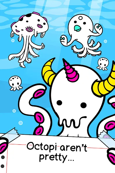 Скачать Octopus Evolution: Idle Game — Последняя версия (Много денег) — скриншот 1