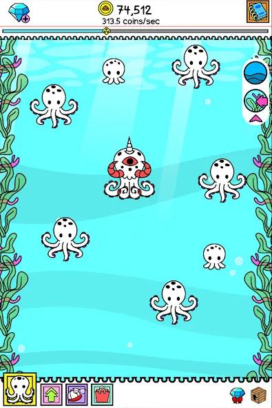 Скачать Octopus Evolution: Idle Game — Последняя версия (Много денег) — скриншот 5