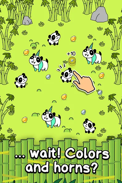 Скачать взломанную Panda Evolution: Idle Clicker — Много денег и алмазов — скриншот 2