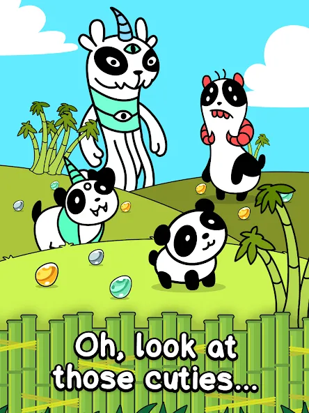 Скачать взломанную Panda Evolution: Idle Clicker — Много денег и алмазов — скриншот 5