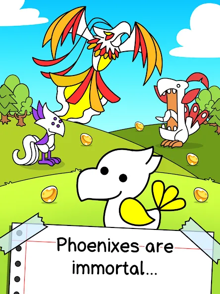 Скачать взломанную Phoenix Evolution: Idle Merge — Много денег — скриншот 5