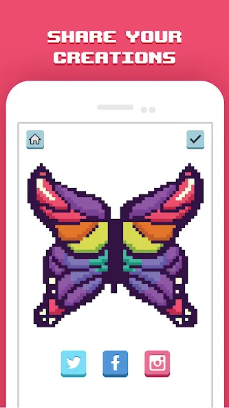 Скачать взломанную Pixelicious: Color Daily Pixel — Все цвета открыты и без рекламы — скриншот 5