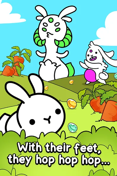 Rabbit Evolution: Merge Bunny — Мод: Много денег — скриншот 1