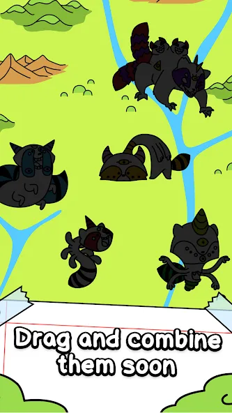 Raccoon Evolution: Idle Mutant MOD APK на Android — Много денег и кристаллы — скриншот 3