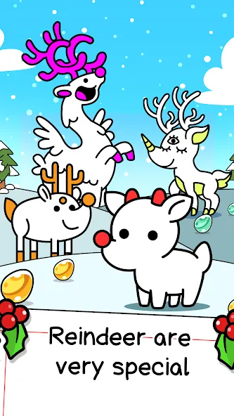 Скачать взлом Reindeer Evolution: Idle Game на Андроид — Много денег — скриншот 1 Скачать взлом Reindeer Evolution: Idle Game на Андроид — Много денег — скриншот 1