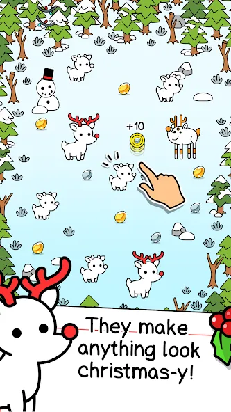 Скачать взлом Reindeer Evolution: Idle Game на Андроид — Много денег — скриншот 2 Скачать взлом Reindeer Evolution: Idle Game на Андроид — Много денег — скриншот 2